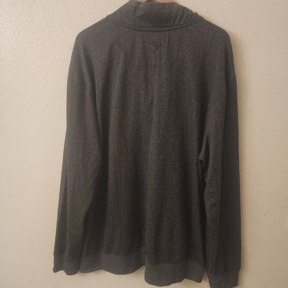 Tommy Bahama Quarter Zip Longsleeve Charcoal Gray Chevron Pullover Mens XXL - Picture 6 of 9